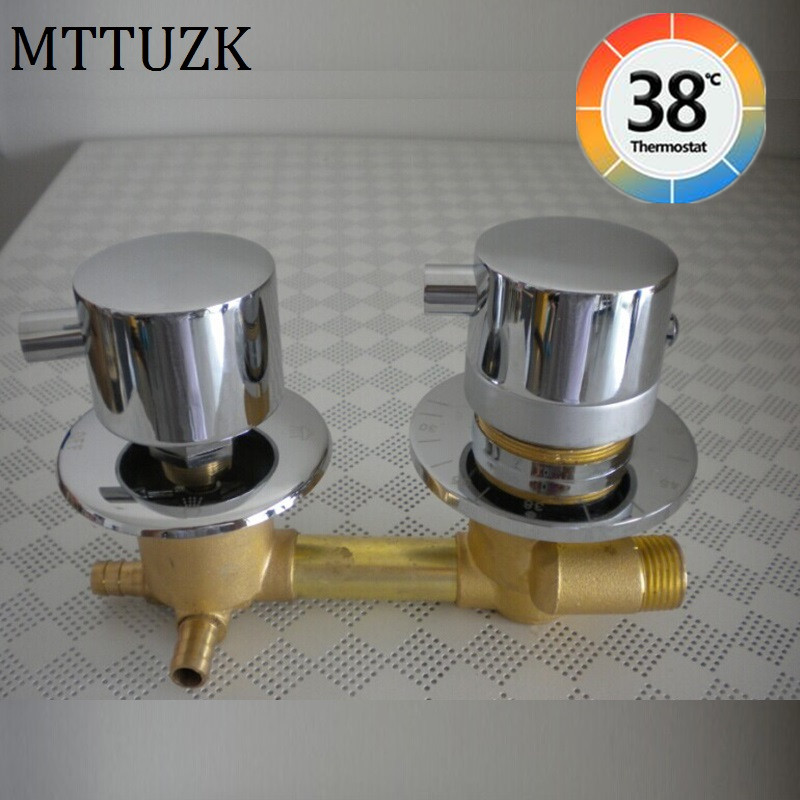 2/3/4 Ways Outlet Brass Mixing - Thermostatic Shower Faucet Valve 3 Way recension och pris