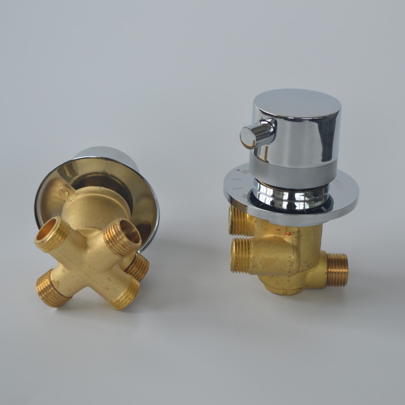 2/3/4 Ways Outlet Brass Mixing - Thermostatic Shower Faucet Valve 3 Way recension och pris