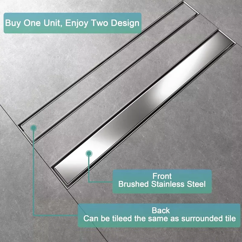for Modern 304 Stainless Steel - Linear Shower Drain Stainless 304 Tile In recension och pris