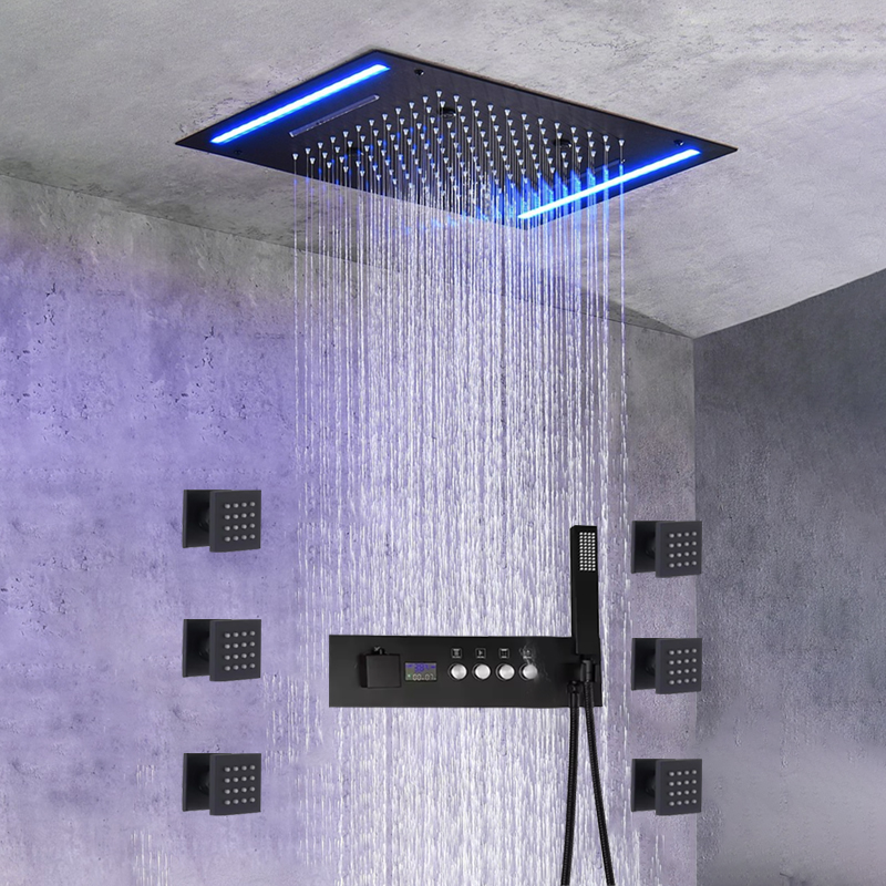 Modern Ceiling Mount 360*500mm - Led Rainfall Shower Head Waterfall recension och pris