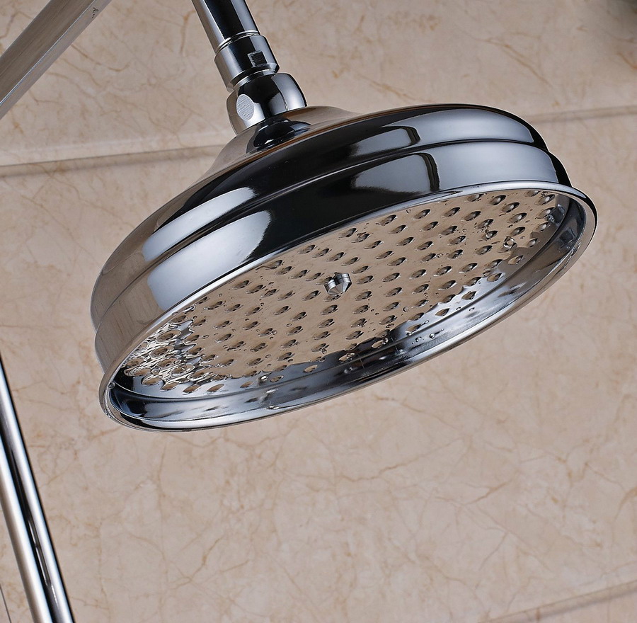 Polished Chrome 8 Inch Round R - Shower Arm Ceiling Mount Brass Chrome recension och pris