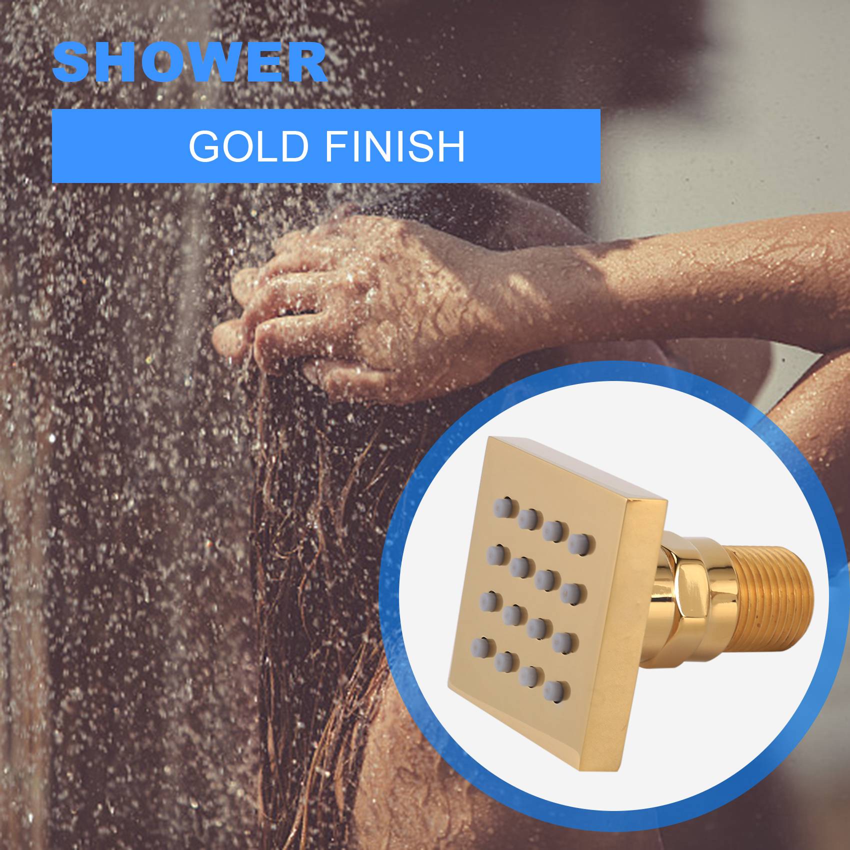 AT44-2 Inches Shower Body Spra - Shower Body Jet Massage Spray Square recension och pris