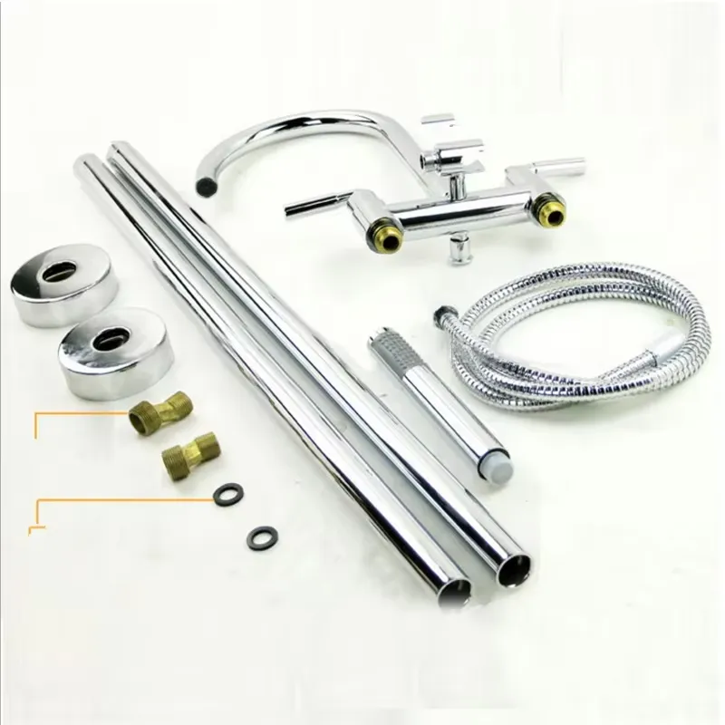 Brushed Floor Mounted Free Sta - Freestanding Bathtub Filler Faucet Floor recension och pris