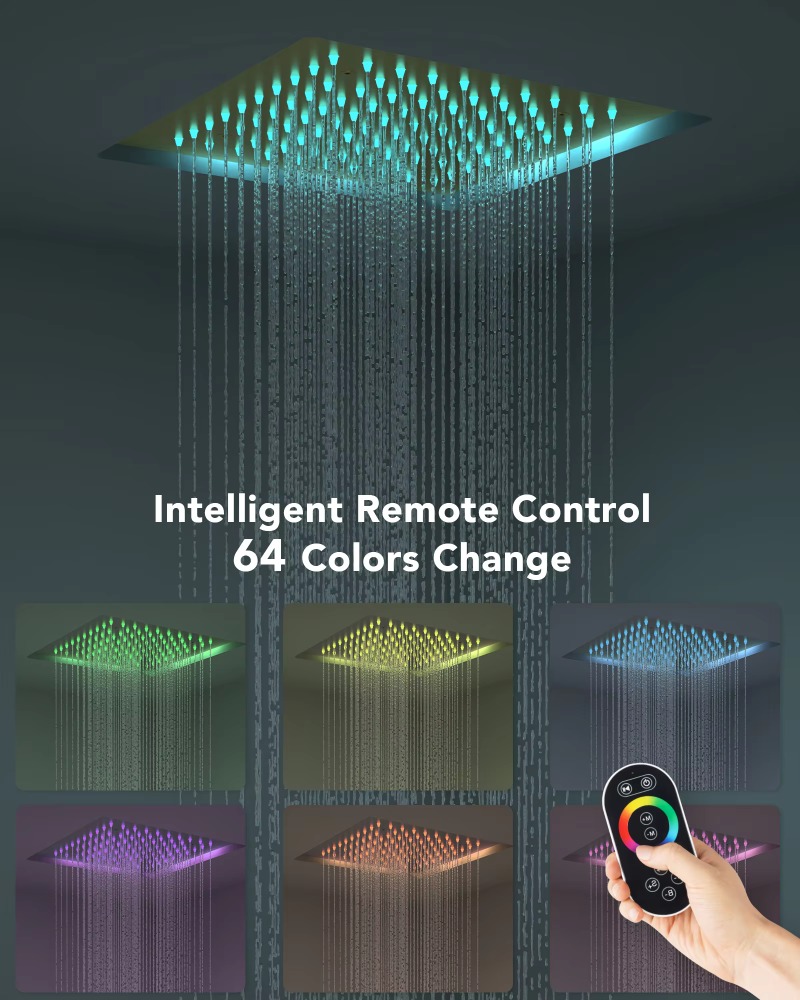 Bathroom Chrome Ceiling Mounte - Concealed Thermostatic Shower System Set recension och pris