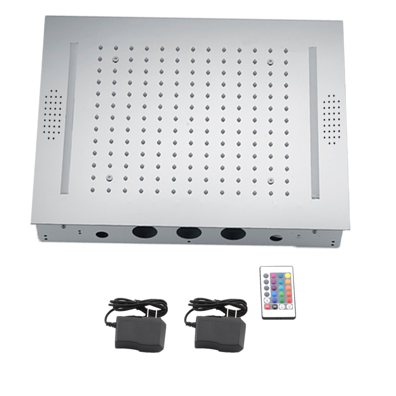 Music LED Rain Showerhead Set  - Thermostatic Shower Faucet Valve 3 Way recension och pris