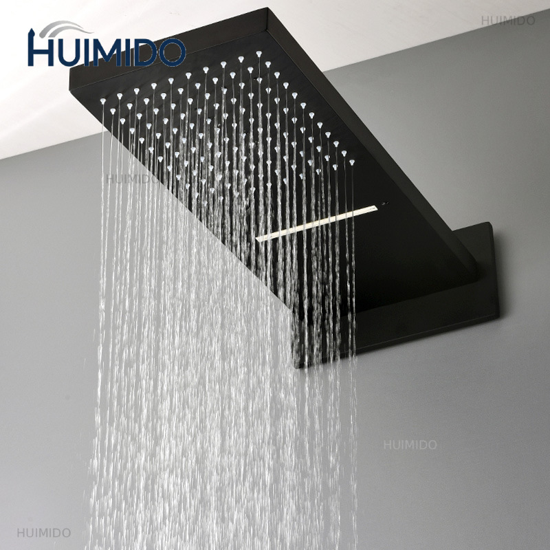 Black Shower Head Rainfall Wat - Led Rainfall Shower Head Waterfall recension och pris