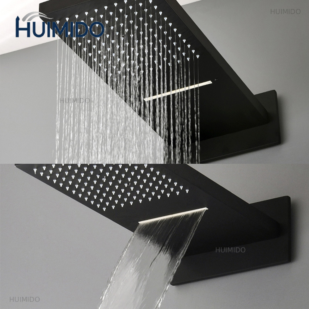 Black Shower Head Rainfall Wat - Led Rainfall Shower Head Waterfall recension och pris