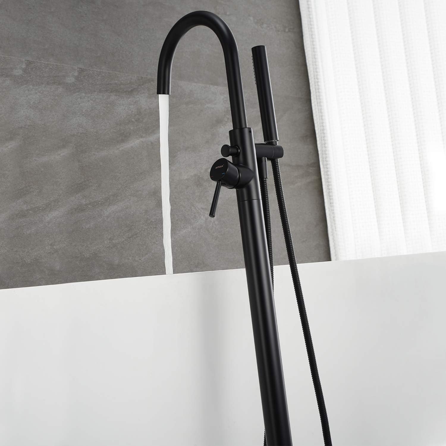 KEMAIDI Golden Plated Bathtub  - Freestanding Bathtub Filler Faucet Floor recension och pris