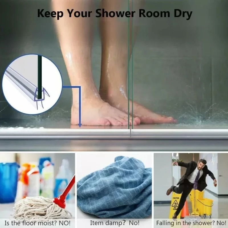 PVC Shower Screen Seal Strip 6 - Shower Door Bottom Seal Strip Sweep recension och pris
