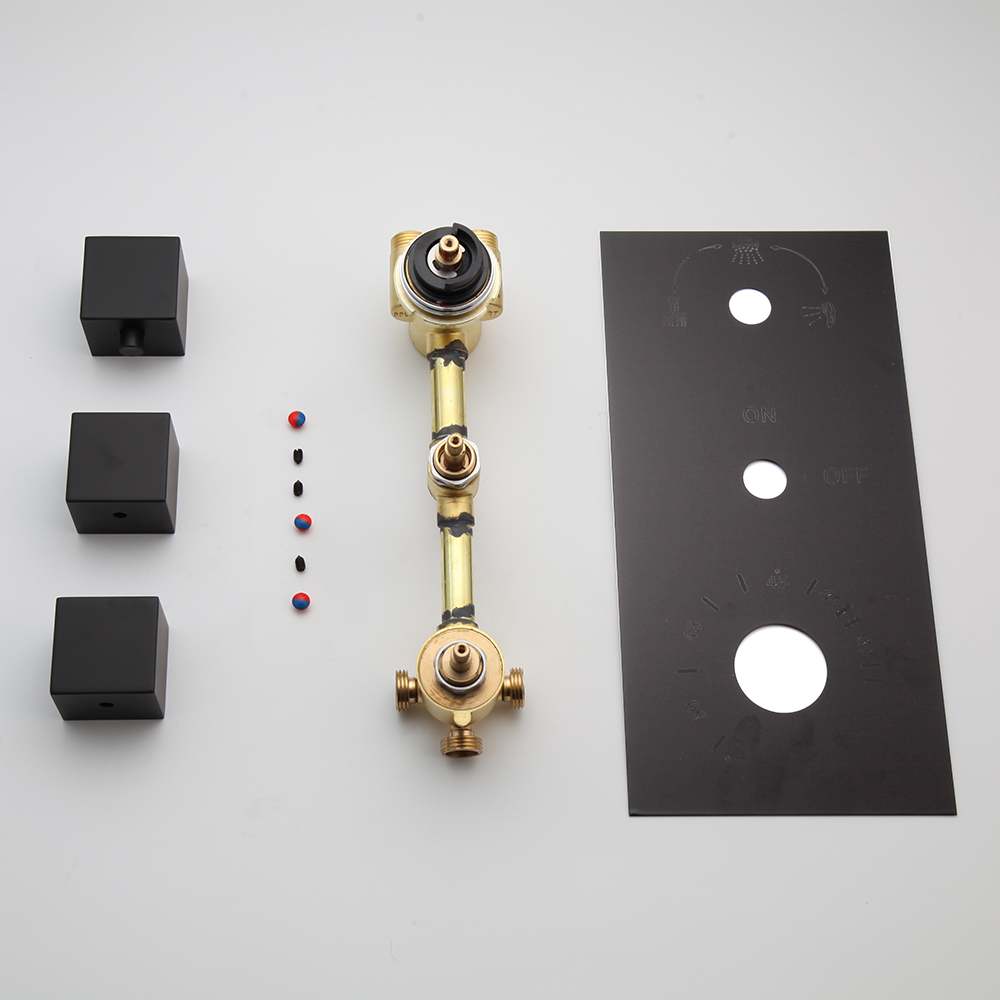 ZAPPO Matte Black Thermostatic - Concealed Thermostatic Shower System Set recension och pris