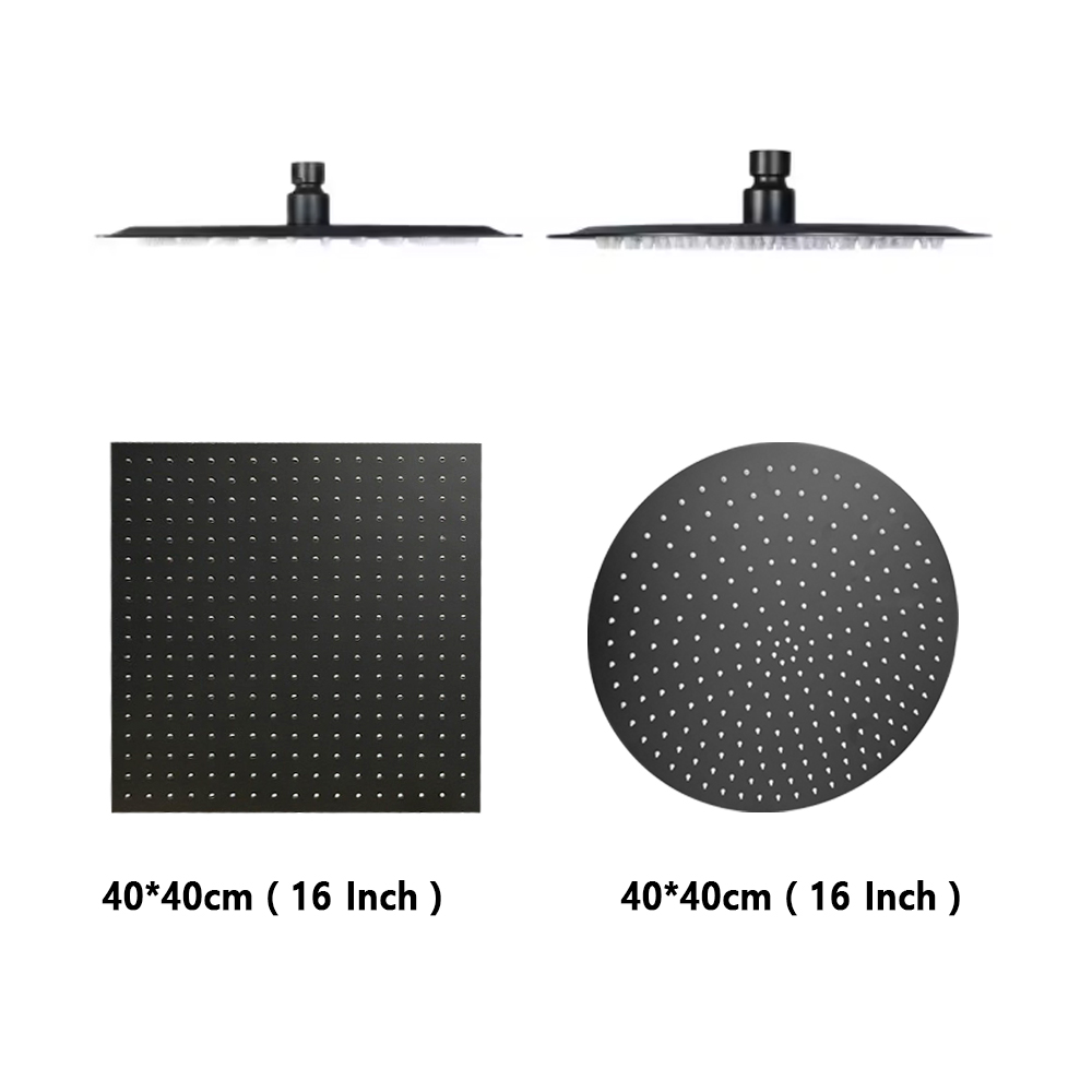 Square Round 16/20/24 Inch Bat - Rainfall Shower Head Ceiling Mount 16 Inch recension och pris