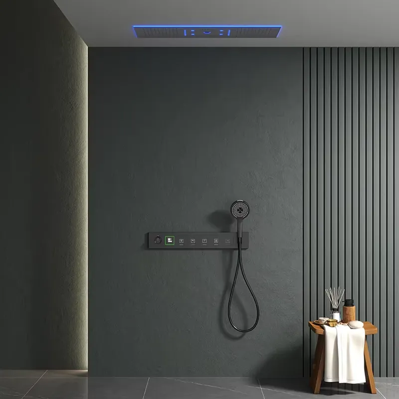 LED Light Brass Shower System  - Concealed Thermostatic Shower System Set recension och pris