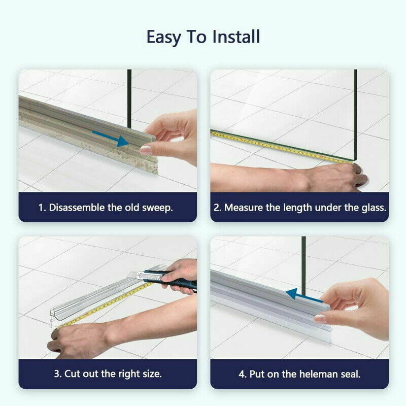 New Bath Shower Door Bottom Se - Shower Door Bottom Seal Strip Sweep recension och pris
