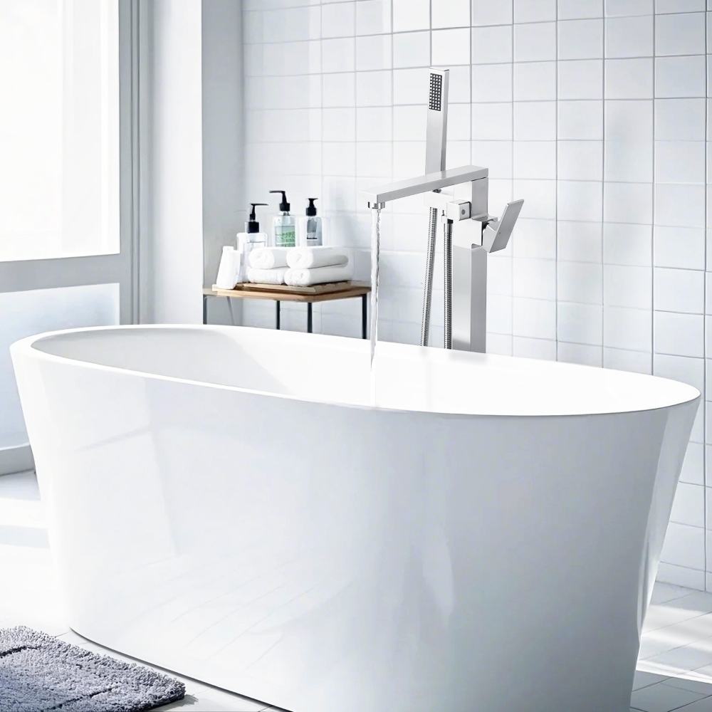 High Flow Tub Filler Faucet wi - Freestanding Bathtub Filler Faucet Floor recension och pris
