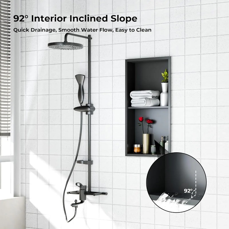 Stainless Steel Shower Niche B - Shower Niche Stainless Steel Recessed recension och pris