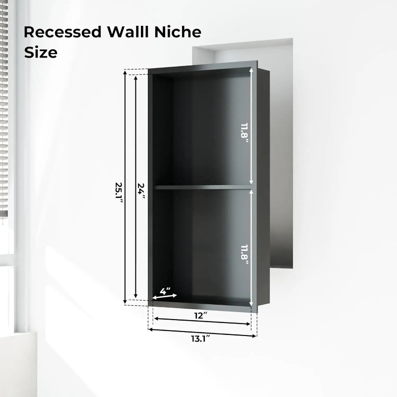 Stainless Steel Shower Niche B - Shower Niche Stainless Steel Recessed recension och pris