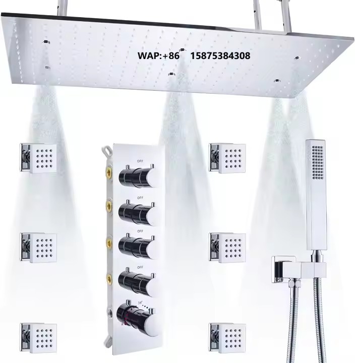 Bathroom Luxury Shower System  - Rainfall Shower Head Ceiling Mount 16 Inch recension och pris