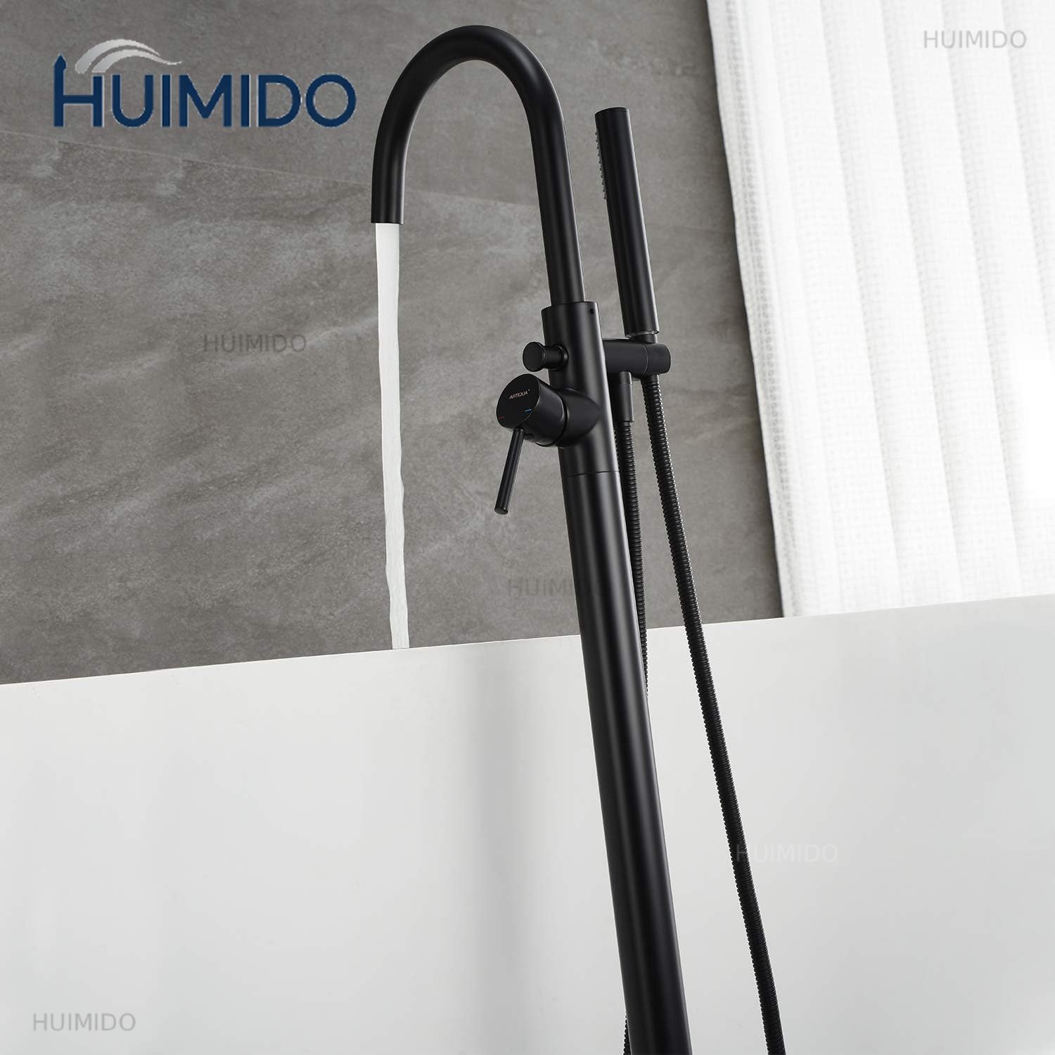 Golden Plated Bathtub Filler S - Freestanding Bathtub Filler Faucet Floor recension och pris