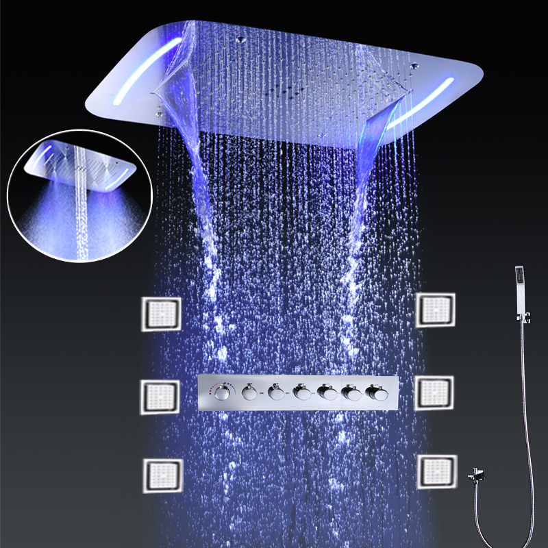 hm Modern Large Ceiling LED Sh - Led Rainfall Shower Head Waterfall recension och pris