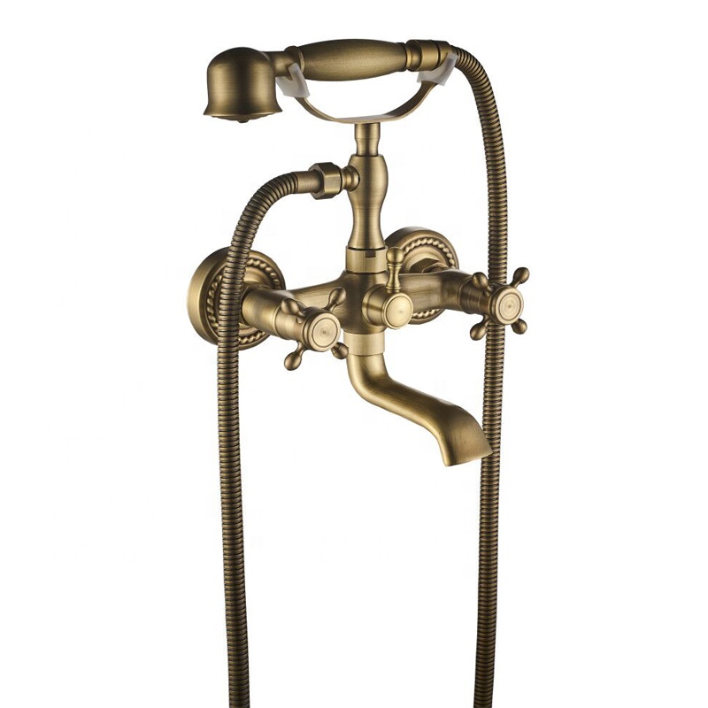Classic Vintage Style Double H - Freestanding Bathtub Filler Faucet Floor recension och pris
