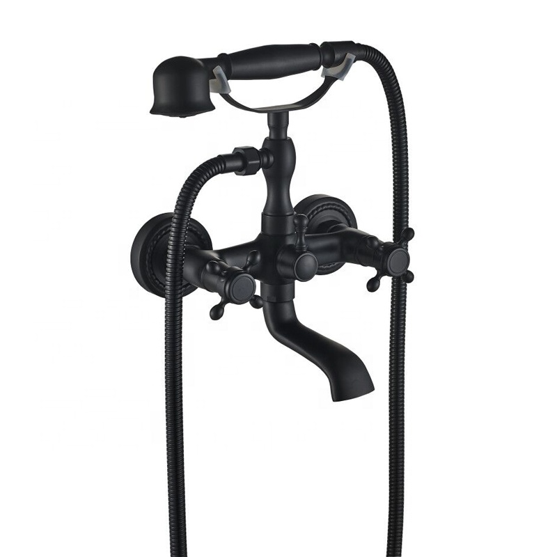Classic Vintage Style Double H - Freestanding Bathtub Filler Faucet Floor recension och pris