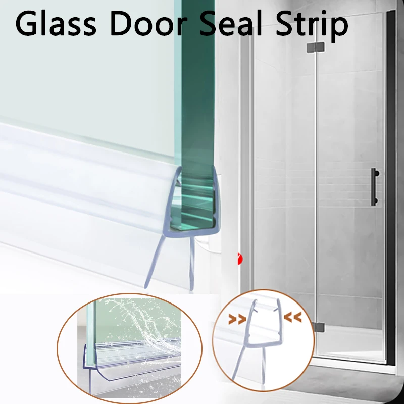 1PC 0.5/1/1.5/2M Transparent S - Shower Door Bottom Seal Strip Sweep recension och pris