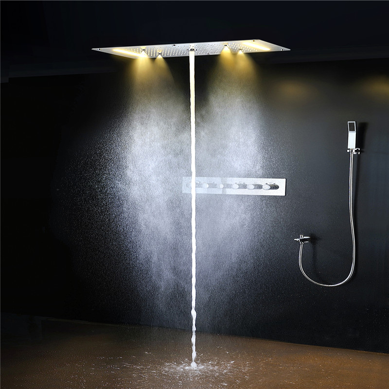 Luxury LED Multi-function Show - Led Rainfall Shower Head Waterfall recension och pris