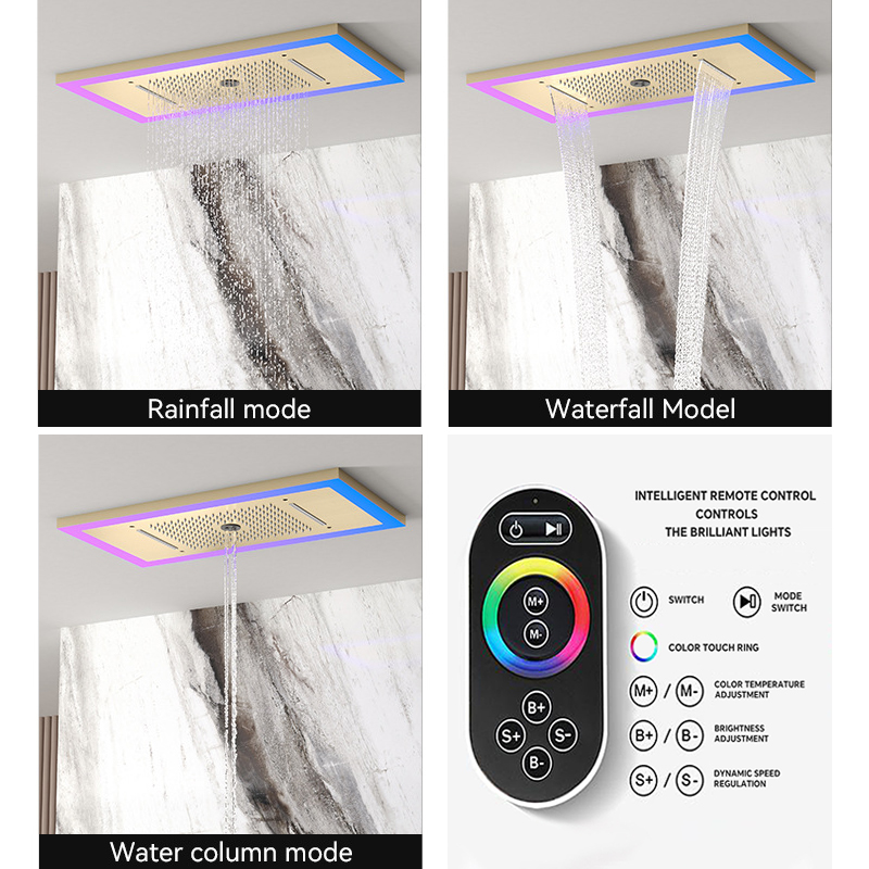 630*330mm Rain Shower System B - Thermostatic Mixing Valve Digital Display recension och pris