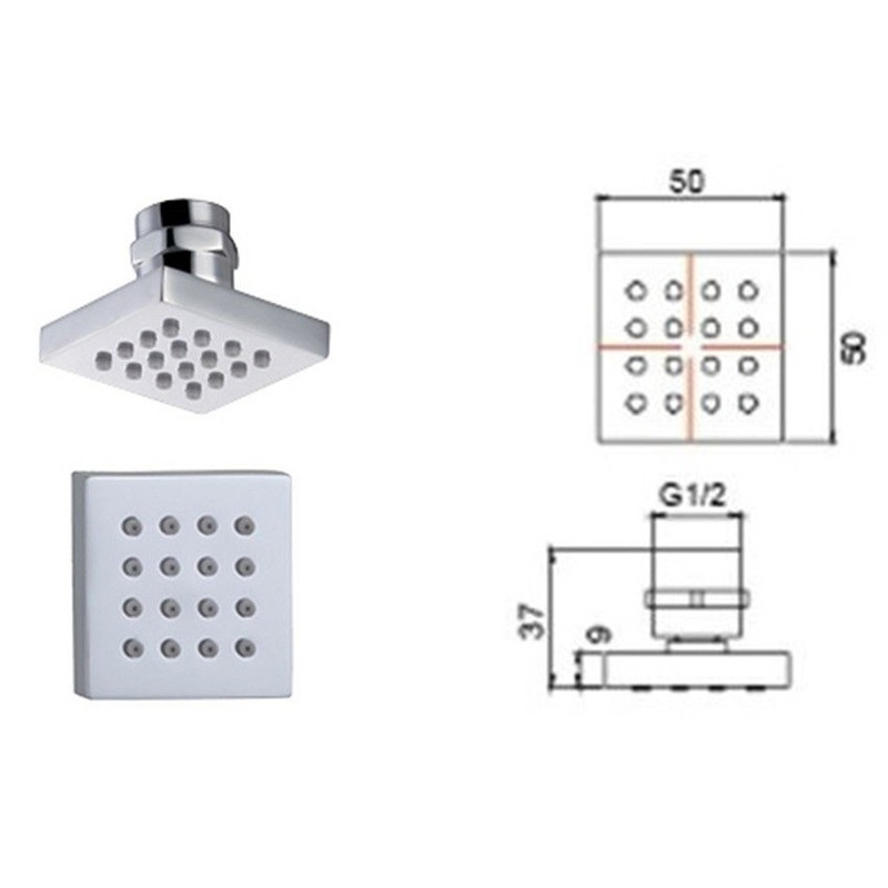 Body Shower Jets Bathroom Soli - Shower Body Jet Massage Spray Square recension och pris
