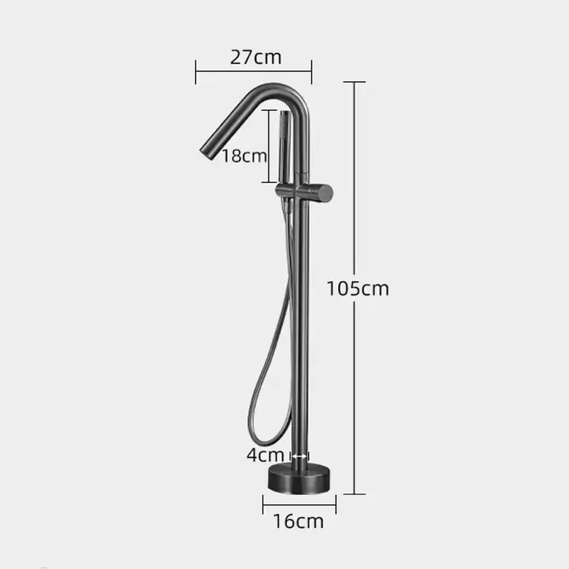 Copper Freestanding Bath Showe - Freestanding Bathtub Filler Faucet Floor recension och pris