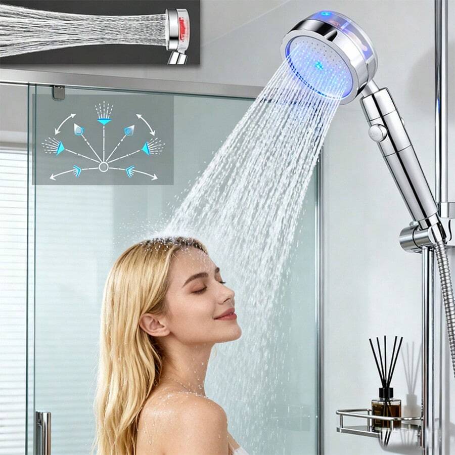Propeller Driven Shower Head W - Handheld Shower Head High Pressure Filter recension och pris