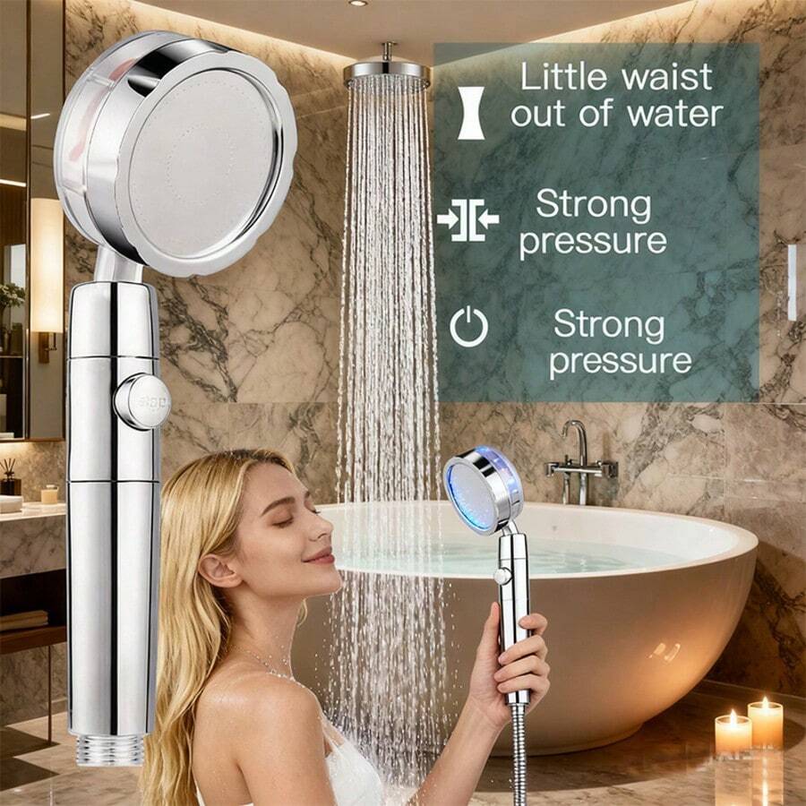 Propeller Driven Shower Head W - Handheld Shower Head High Pressure Filter recension och pris