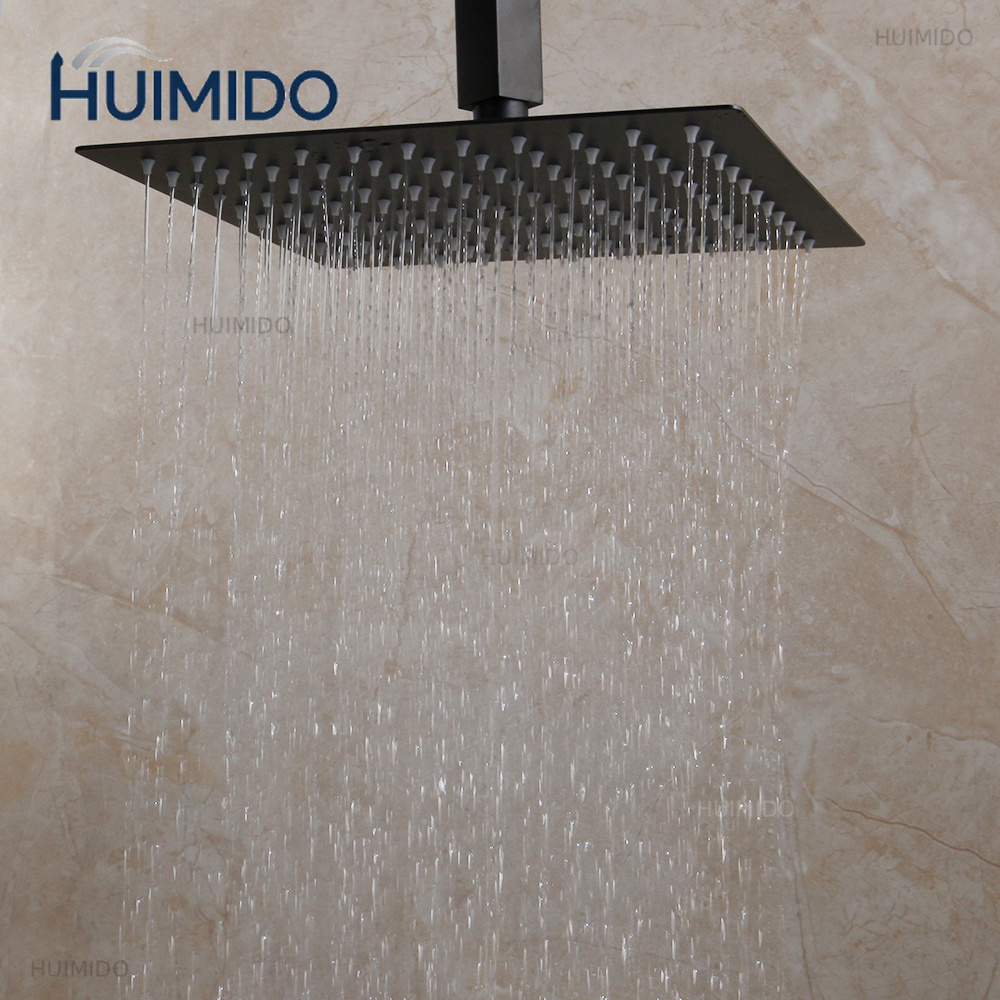 Matte Black Bathroom Shower Fa - Led Rainfall Shower Head Waterfall recension och pris