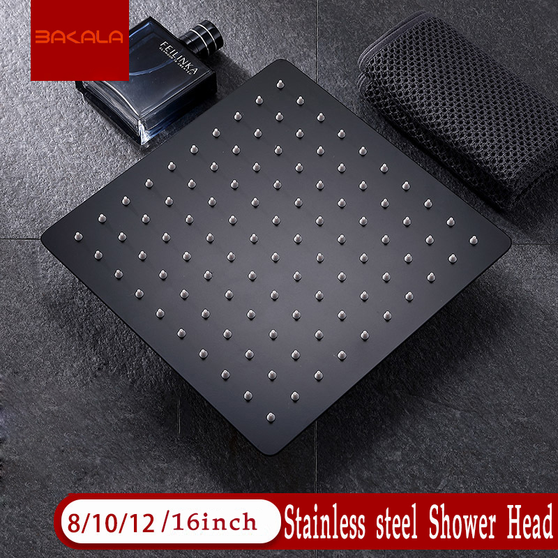 BAKALA Round & Square Stainles - Rainfall Shower Head Ceiling Mount 16 Inch recension och pris