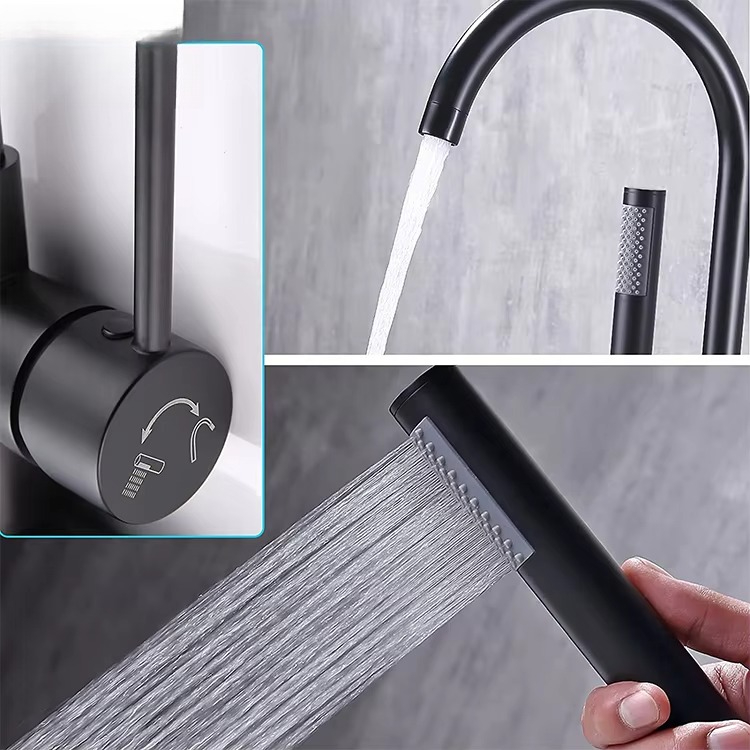 Black Brassl Mounted Free Stan - Freestanding Bathtub Filler Faucet Floor recension och pris