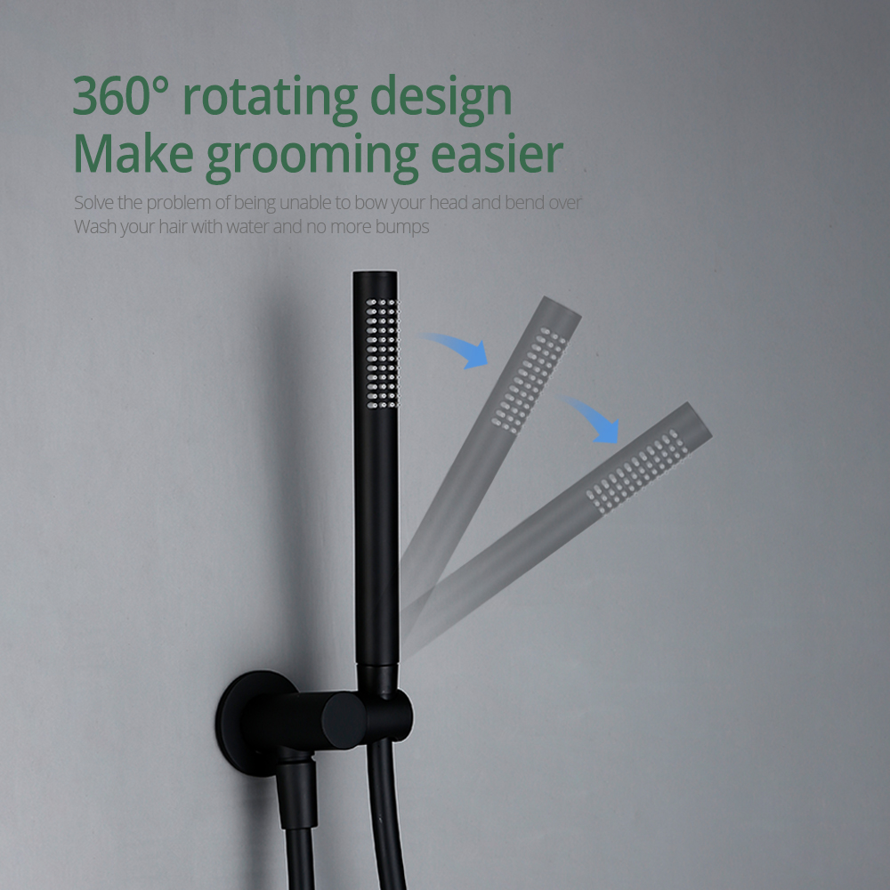 Matte Black  Faucet 8-12‘’Rain - Shower Arm Ceiling Mount Brass Chrome recension och pris