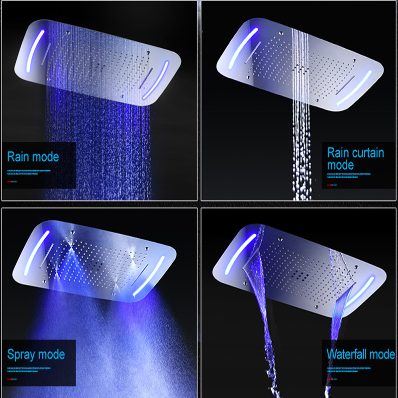 LED Shower Ceiling Large Rainf - Led Rainfall Shower Head Waterfall recension och pris