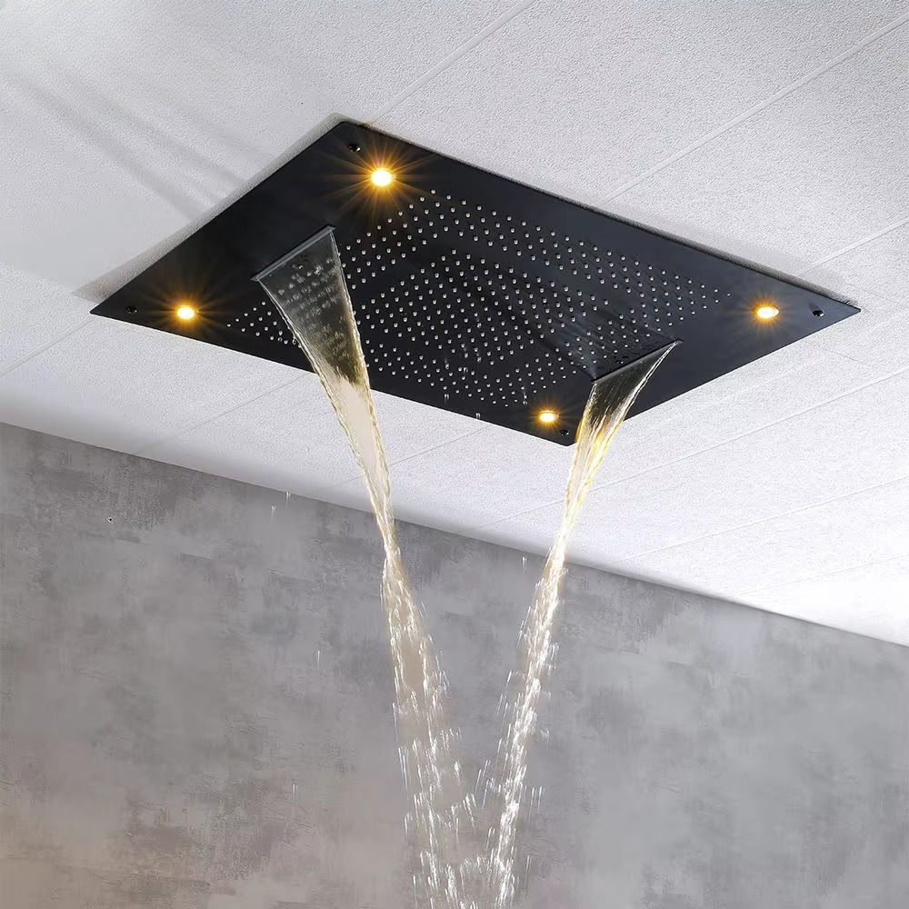 Hot Sale Bathroom Hot Cold Sus - Led Rainfall Shower Head Waterfall recension och pris